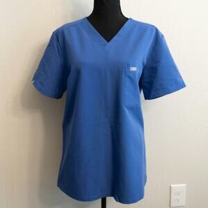 Figs Blue Men's Scrub Top Medium